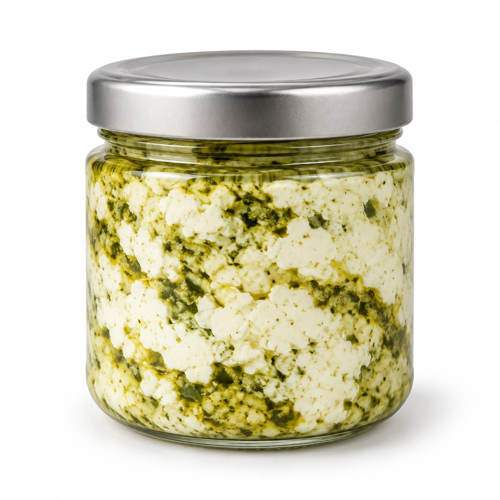 Queso cremoso con pesto de albahaca 250 g