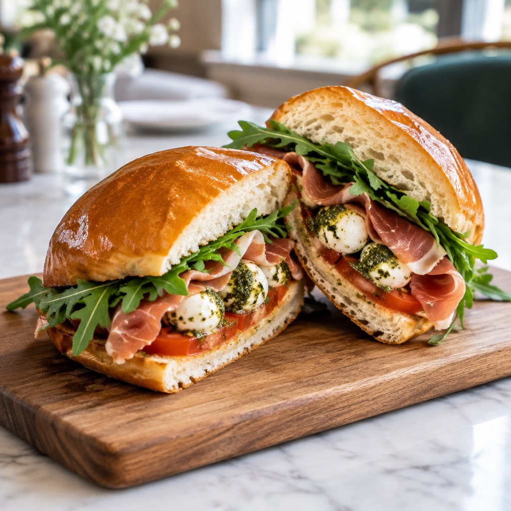 Panino capressa serrano