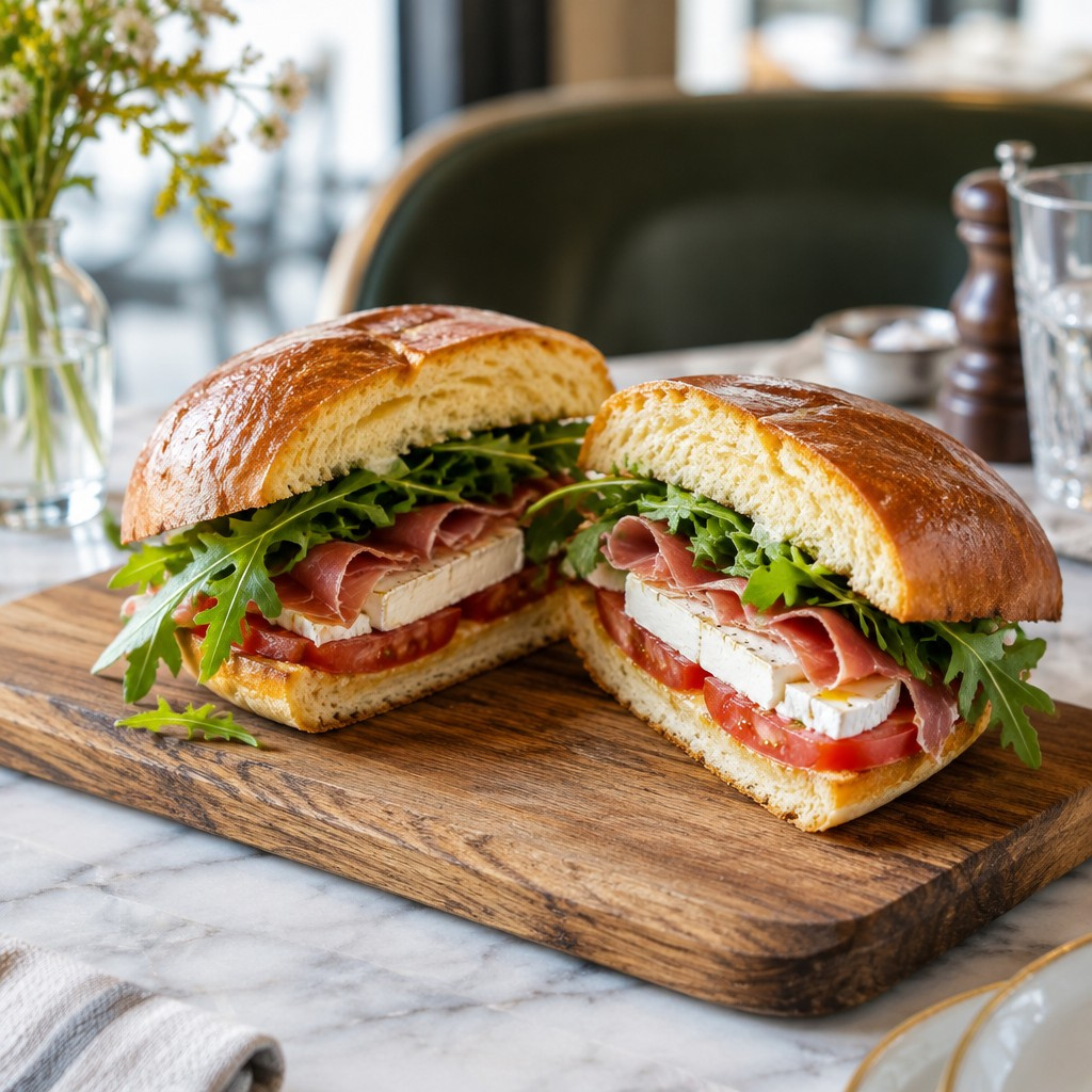 Panino queso madurado y serrano