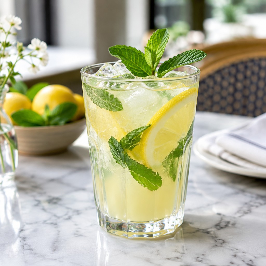 Limonada con hierbabuena